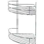 Iisi Ripustus-Kulmahylly Suihkuun 2 Hyllyä