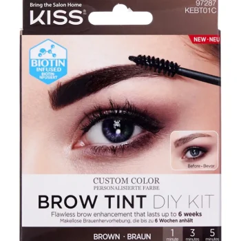Kiss Silmämeikit^Kulmakarvojen Värjäyssetti Ruskea