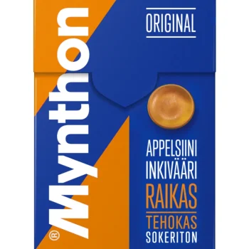 Karkit^Kurkkupastilli Mynthon 85 G Appelsiini-Inkivääri Sokeriton