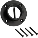 Piippo Kettingit, Köydet Ja Kuormansidonta-Köyden Seinäkiinnike u00d8 36 Mm Pulverimaalattu Musta