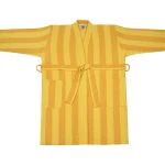 Miny Kylpyhuone- Ja Saunatekstiilit-Kylpytakki L/XL Raita Keltainen