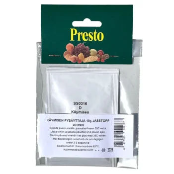 Presto Juomien Valmistus Ja Makuaineet^Käymisen Pysäyttäjä 10 G