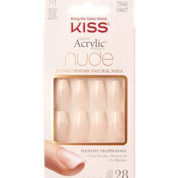 Kiss Kynsikosmetiikka^Kynsisetti Salon Acrylic Nude French Coffin