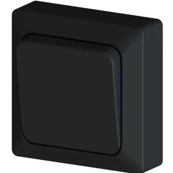 Harju Hiili Sähköasennustarvikkeet-Kytkin 1/6 Pinta Musta