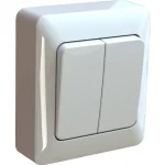 Egant Sähköasennustarvikkeet-Kytkin Pinta 2os 6+6 Pikaliitos