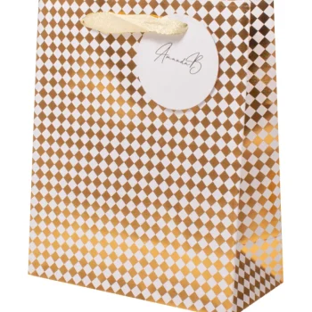 Amandab Lahjapaketointi-Lahjakassi 23 Cm Kulta/valkoinen