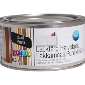 Landora Maalit-Lakkamaali V 0,33 L Puolikiiltävä Musta