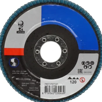 Atlas Sähkötyökalujen Tarvikkeet-Lamellilaikka 115x22,23mm P120 Lasikuitutausta