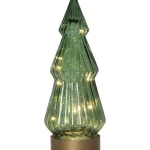 Star Trading Koristevalot-Lasinen Pöytäkoriste VERDE 10 X 24 Cm Vihreä