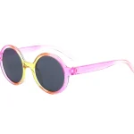 Miny Aurinko- Ja Lukulasit^Lasten Aurinkolasit Pyöreä Pinkki/keltainen