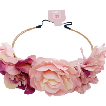 Miny Hiuskoristeet Ja Hiustenhoitovälineet^Lasten Hiuspanta Kukilla Vaaleanpunainen