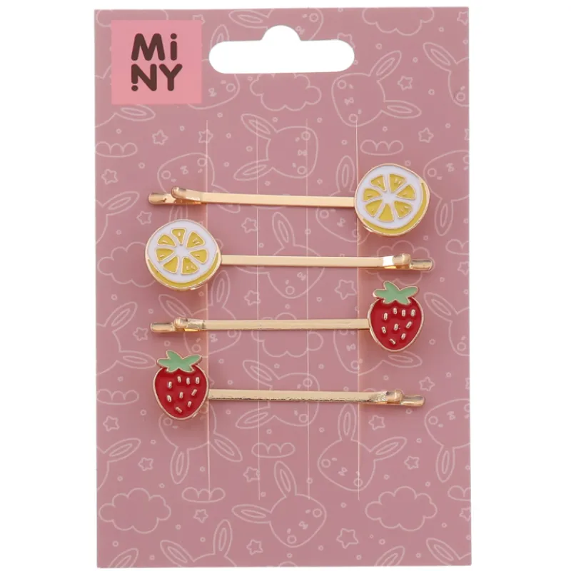 lasten-hiuspinni-miny-4-kpl-si-fWEKqiMV-0.webp Miny Hiuskoristeet Ja Hiustenhoitovälineet^Lasten Hiuspinni 4 Kpl Sitruuna, Mansikka