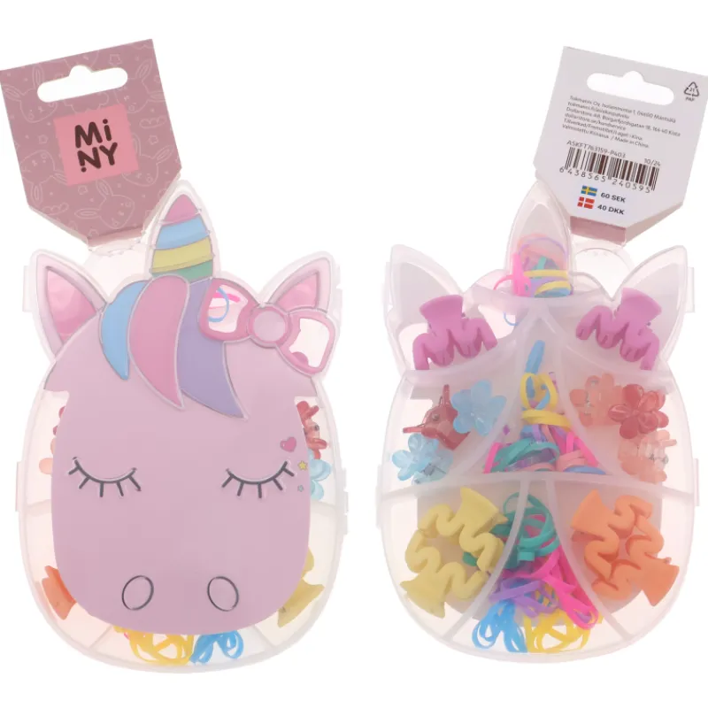 lasten-hiussetti-miny-hiusklip-uINcGEwR-0.webp Miny Hiuskoristeet Ja Hiustenhoitovälineet^Lasten Hiussetti Hiusklipsit + Hiuslenkit, Yksisarvinen