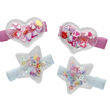 Miny Hiuskoristeet Ja Hiustenhoitovälineet-Lasten Pinni 2 Kpl Sydän Ja Tähti