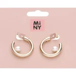 Miny Korut Ja Kellot^Lasten Rengaskorvakorut Helmi/kullanvärinen