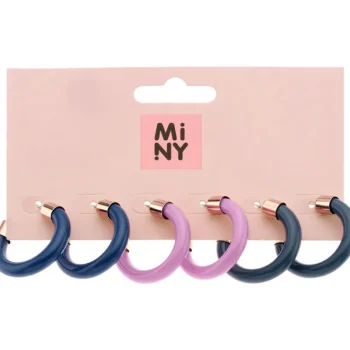 Miny Korut Ja Kellot^Lasten Rengaskorvakorut Sininen/pinkki/turkoosi 3 Pr/pkt