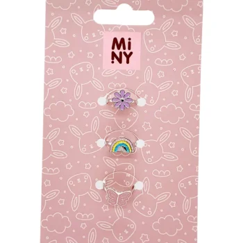 Miny Korut Ja Kellot^Lasten Säädettävä Sormussetti 3 Osaa