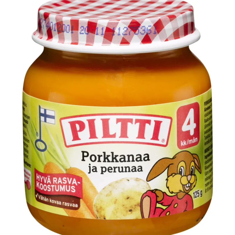 lastenateria-piltti-125-g-pork-SxFAGKGs-0.webp Piltti Lastenruoka-ateriat Ja Välipalat^Lastenateria 125 G Porkkanaa Ja Perunaa 4 Kk