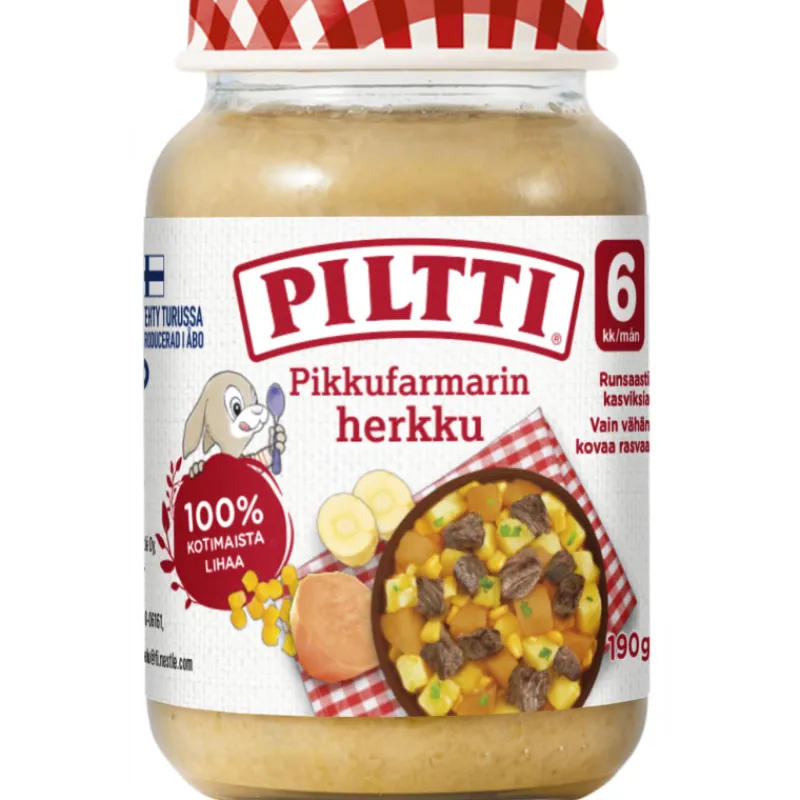 lastenateria-piltti-190-g-pikk-ddPUnefh-0.webp Piltti Lastenruoka-ateriat Ja Välipalat^Lastenateria 190 G Pikkufarmarin Herkku 6 Kk