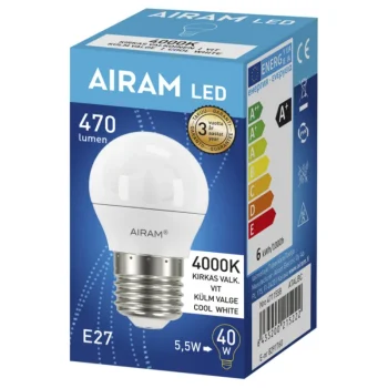 Airam Lamput-LED-koristelamppu 4,9W 4000K E27 500lm