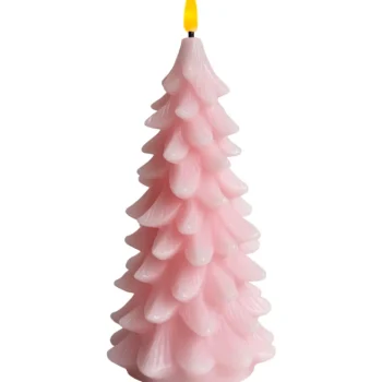 Miny Kynttilänjalat Ja Kynttilät-LED-kynttilä Kuusi 23,5 Cm Vaaleanpunainen