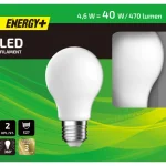 Energy+ Lamput-LED-lamppu 470 Lm A60 E27 2 Kpl