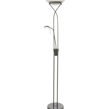 Aneta Lighting Sisävalaisimet-LED-lattiavalaisin Cannes Upplight, Mustakromi