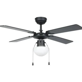 Eglo Sisävalaisimet-LED-tuuletinvalaisin Fortaleza Musta/puu E27 Maks. 60 W, IP20