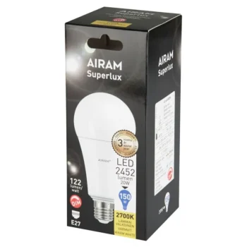 Airam Lamput-LED-vakiolamppu Superteho 21 W E27 2700 K 2452 Lm, Himmennettävä