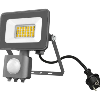 Led Energie Ulkovalaisimet-LED-valonheitin 20W PIR 4000K 2000lm IP43 Harmaa