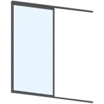 Keraplast Pihan Rakennusmateriaalit-Liukulasiovi 1-os Aukkoon 915 X 2100 Mm, Tummanharmaa Profiili