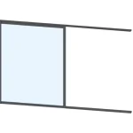 Keraplast Pihan Rakennusmateriaalit-Liukulasiovi 1-os Aukkoon 915 X 1100 Mm, Puolikorkea, Tummanharmaa Profiili