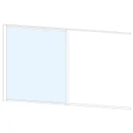 Keraplast Pihan Rakennusmateriaalit-Liukulasiovi 1-os Aukkoon 915 X 1100 Mm, Puolikorkea, Valkoinen Profiili