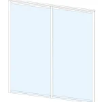 Keraplast Pihan Rakennusmateriaalit-Liukulasiovi 2-os Aukkoon 1945 X 2100 Mm, Valkoinen Profiili