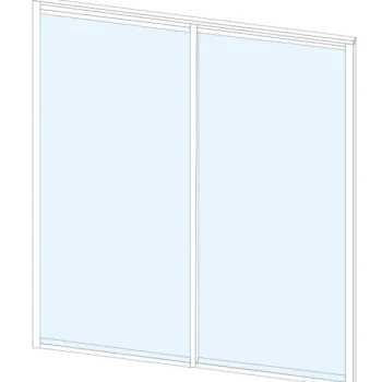 Keraplast Pihan Rakennusmateriaalit-Liukulasiovi 2-os Aukkoon 1945 X 2100 Mm, Valkoinen Profiili