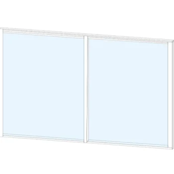 Keraplast Pihan Rakennusmateriaalit-Liukulasiovi 2-os Aukkoon 1945 X 1100 Mm, Puolikorkea, Valkoinen Profiili