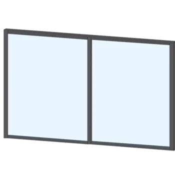 Keraplast Pihan Rakennusmateriaalit-Liukulasiovi 2-os Aukkoon 1945 X 1100 Mm, Puolikorkea, Tummanharmaa Profiili
