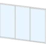 Keraplast Pihan Rakennusmateriaalit-Liukulasiovi 3-os Aukkoon 2870 X 2100 Mm, Valkoinen Profiili