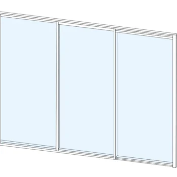 Keraplast Pihan Rakennusmateriaalit-Liukulasiovi 3-os Aukkoon 2870 X 2100 Mm, Valkoinen Profiili