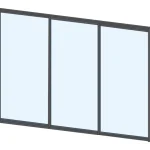 Keraplast Pihan Rakennusmateriaalit-Liukulasiovi 3-os Aukkoon 2870 X 2100 Mm, Tummanharmaa Profiili