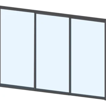 Keraplast Pihan Rakennusmateriaalit-Liukulasiovi 3-os Aukkoon 2870 X 2100 Mm, Tummanharmaa Profiili