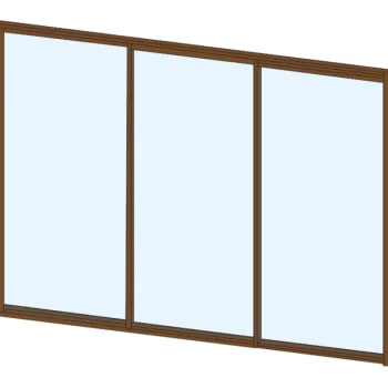 Keraplast Pihan Rakennusmateriaalit-Liukulasiovi 3-os Aukkoon 2870 X 2100 Mm, Tummanruskea Profiili