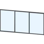 Keraplast Pihan Rakennusmateriaalit-Liukulasiovi 3-os Aukkoon 2870 X 1100 Mm, Puolikorkea, Tummanharmaa Profiili