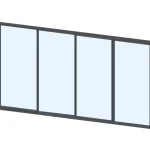 Keraplast Pihan Rakennusmateriaalit-Liukulasiovi 4-os Aukkoon 3800 X 2100 Mm, Tummanharmaa Profiili