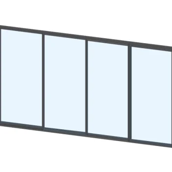 Keraplast Pihan Rakennusmateriaalit-Liukulasiovi 4-os Aukkoon 3800 X 2100 Mm, Tummanharmaa Profiili