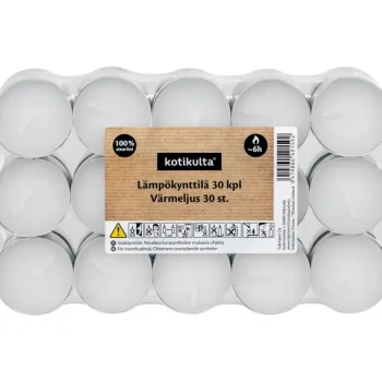 Kotikulta Kynttilänjalat Ja Kynttilät-Lämpökynttilä 30 Kpl