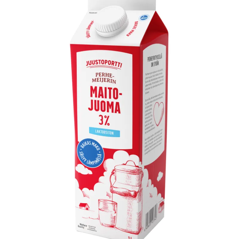 maitojuoma-3-juustoportti-1-l-EviszKGH-0.webp Juustoportti Erikoismaidot^Maitojuoma 3 % 1 L Perhemeijerin Laktoositon UHT