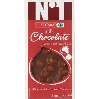Spar Suklaat-Maitosuklaalevy 100 G  hasselpähkinöillä