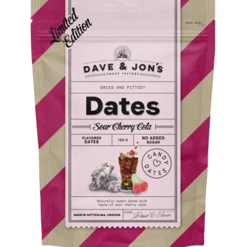 Dave & Jon's Pähkinät Ja Kuivatut Hedelmät^Makutaateli 125 G Hapan Kirsikka Cola