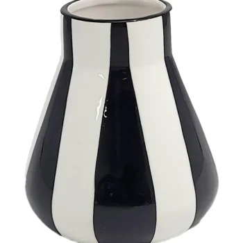 Miny Maljakot Ja Koriste-esineet-Maljakko 14,5 Cm Raita Musta/valkoinen